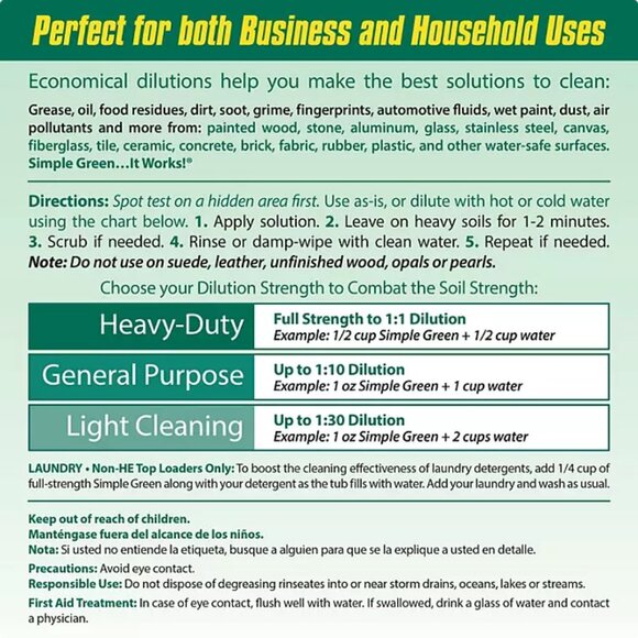 Simple Green All-Purpose Cleaner, 172 fl. oz., Spray Bottle + Refill - Picture 2 of 3